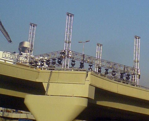 A stage on a bridge
