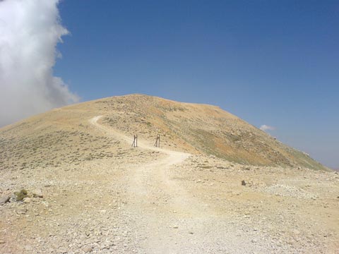Road leading to “Ornit El Sawda” (Highest mountain in Lebanon)