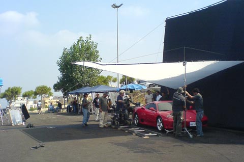 Advertisement Filming Set Ferrari