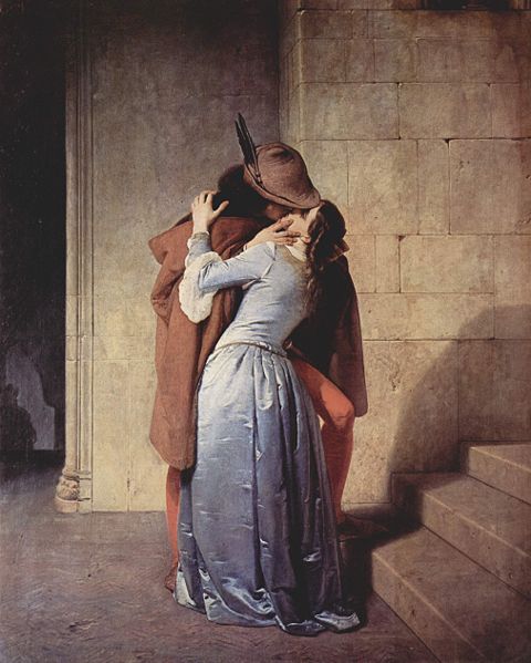 The Kiss by Francesco Hayez, 19th century.